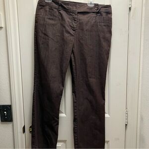 Focus 2000 Women's Dress Pants Size 12PS Dark Brown